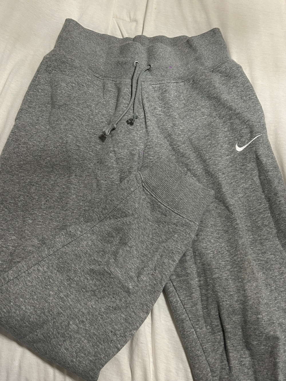 Nike Kids Gray Heather Jogger Sweatpants with Swoosh